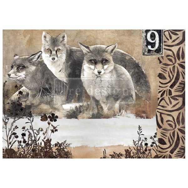 Calm Foxes | Redesign With Prima A1 Fiber Decoupage Paper