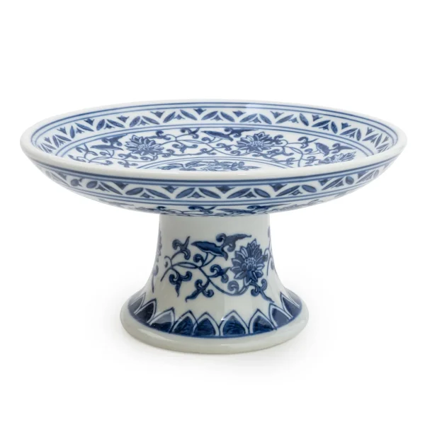 Sumatra Blue & White Cake Stand 8"