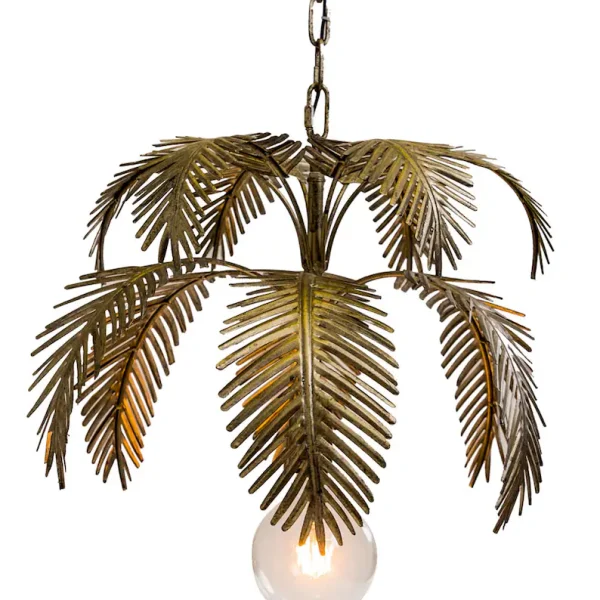 Antique Gold Fern Leaf Chandelier Pendant