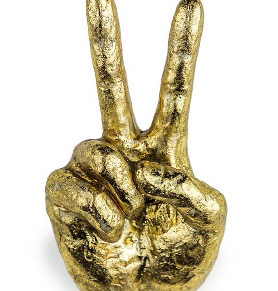 Gold Peace Wall Hook