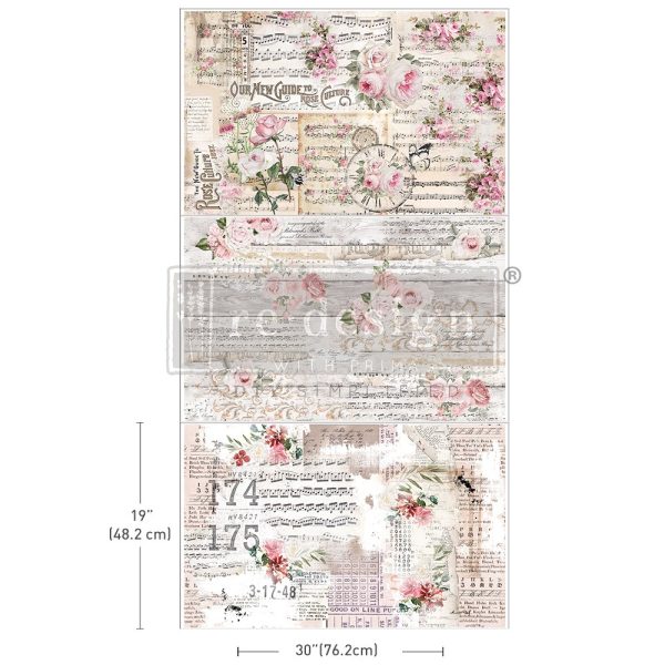 Shabby Chic Sheets | Redesign with Prima Triple Decoupage Paper