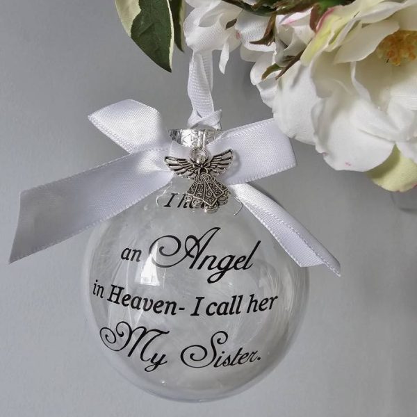 Handmade Sister Memorial Bauble