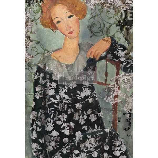 Whimsical Lady | Redsign With Prima A1- Mulberry Decoupage Paper