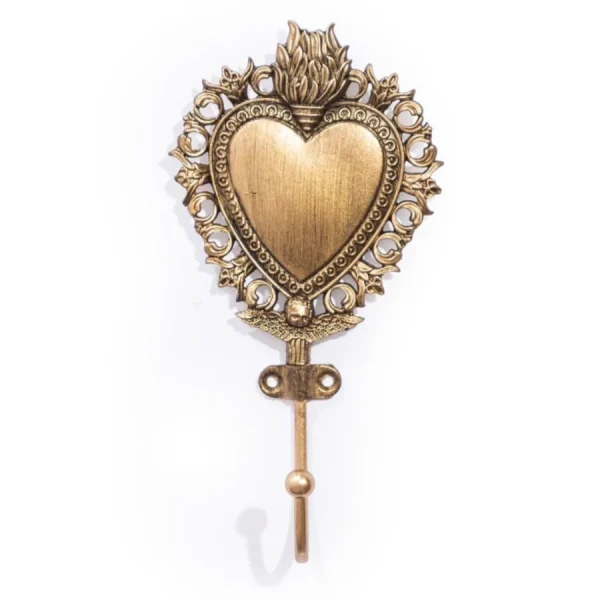 Gold Sacred Heart Coat Hook