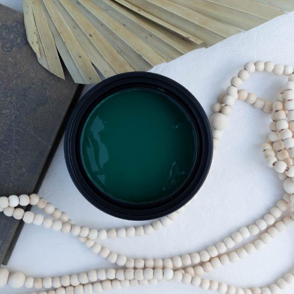 Malachite Terra Clay Paint with a smooth, matte clay finish in a deep green tone.
