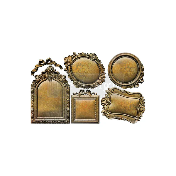 Ornate Minis silicone mould set with miniature vintage frames and flourished designs