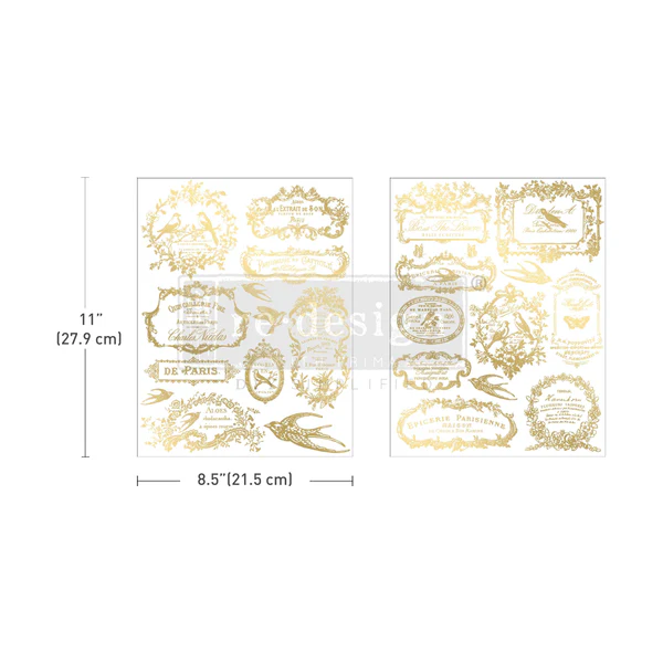 Chant Du Matin Redesign With Prima H2O Decor Transfer featuring elegant vintage floral artwork for furniture and home décor projects.