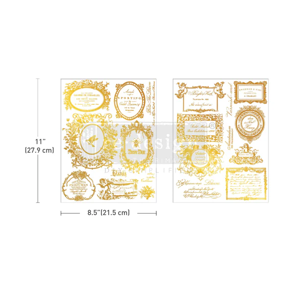 Fleur De Minuit H2O decor transfer featuring dark, moody florals with rich botanical details.