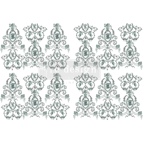 Jardin Secret large decor transfer featuring vintage French floral and botanical design by Redesign With Prima for furniture upcycling.