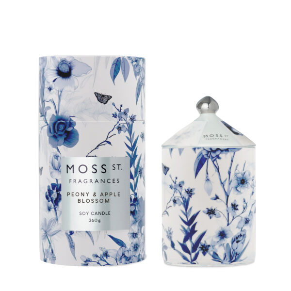 Peony & Apple Blossom Ceramic Candle 100g | Moss St. Fragrances