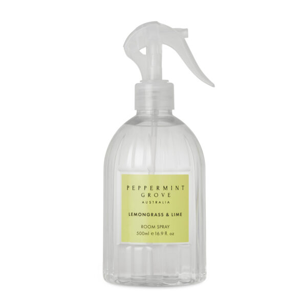 Lemongrass & Lime room spray 500ml with refreshing citrus fragrance for home and living spaces.