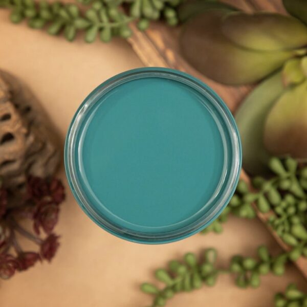 Mirage Silk All-In-One Mineral Paint in a dreamy blue-green shade with gray undertones